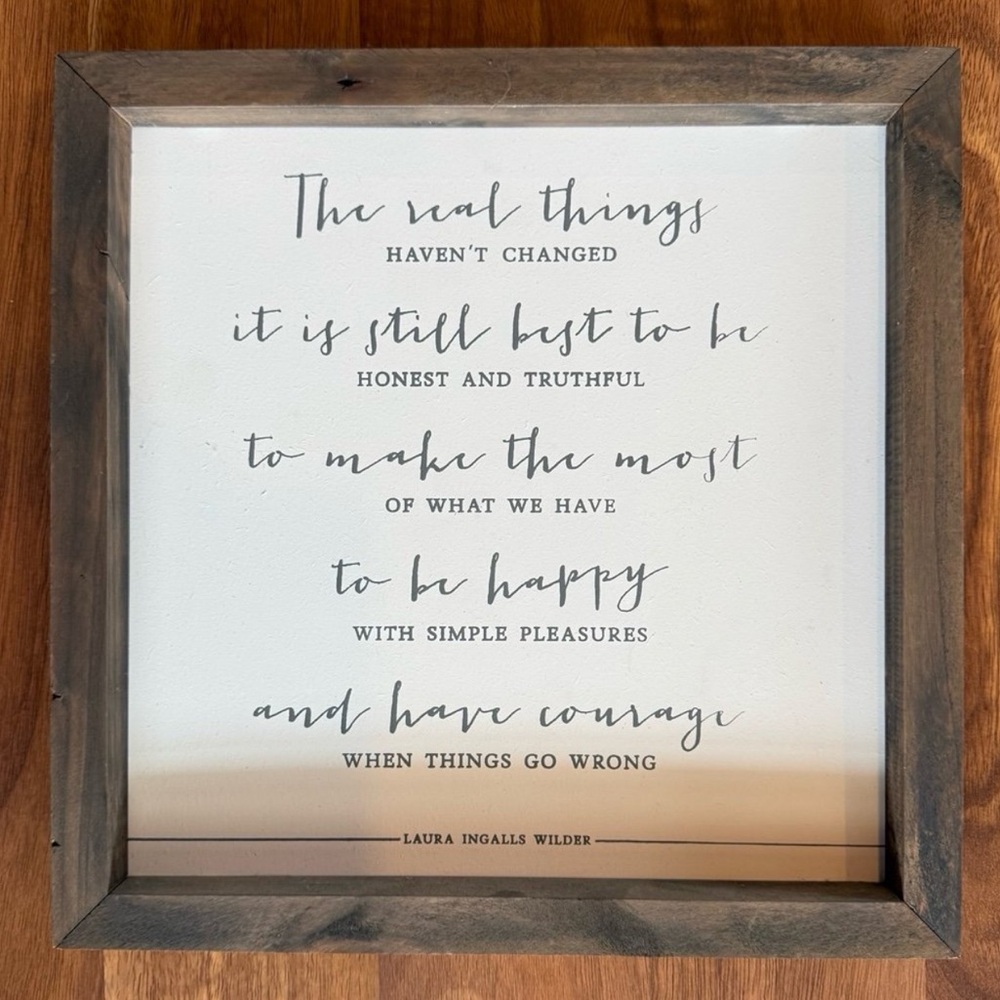 Laura Ingalls Wilder Quote Sign Wood Rustic Farmhouse